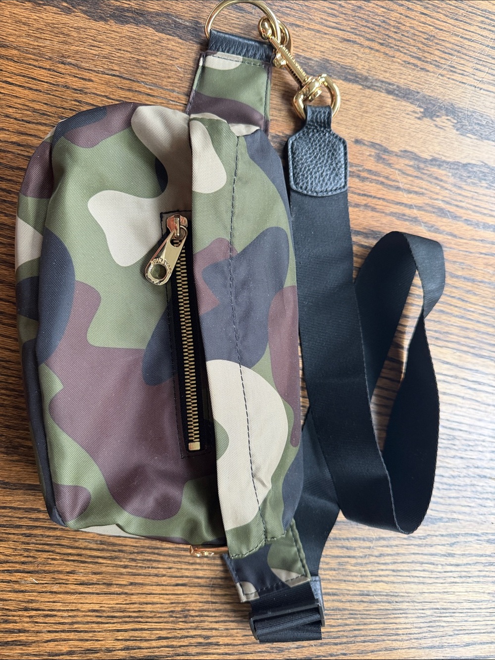 BOULEVARD Camouflage Crossbody Sling Bag - Olive Camo